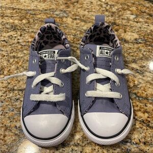Converse Kids Lavender Sneakers with White Accents- NEW